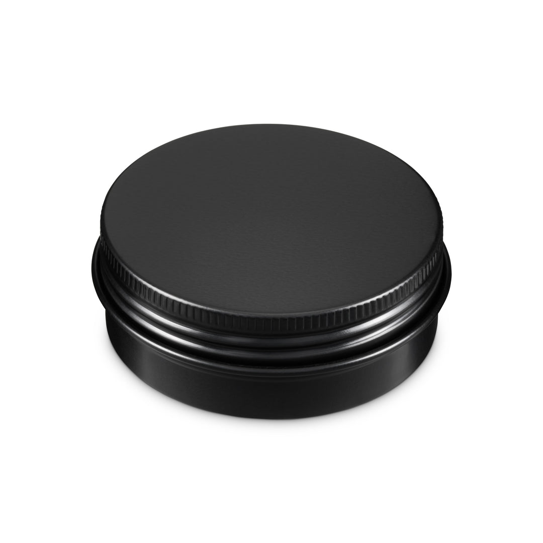 Round black tin with a screw lid and product code T9107.