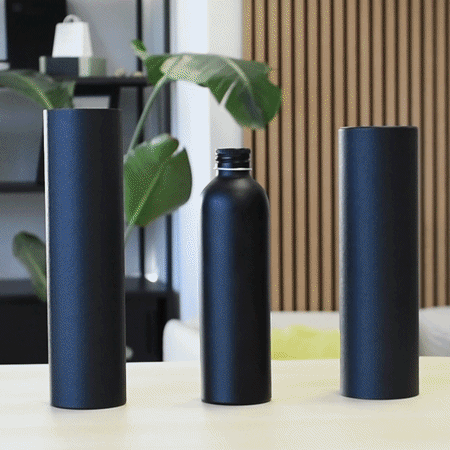 Aluminiowe butelki z zakrętką z pompką lub nakrętkami