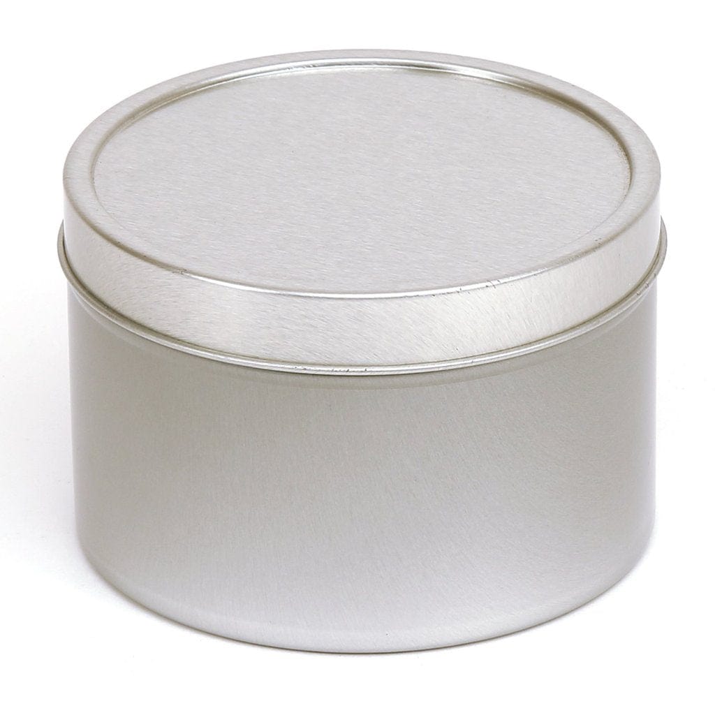 Silver Round Seamless Slip Lid Tin Boxes T0709 - Tinware Direct