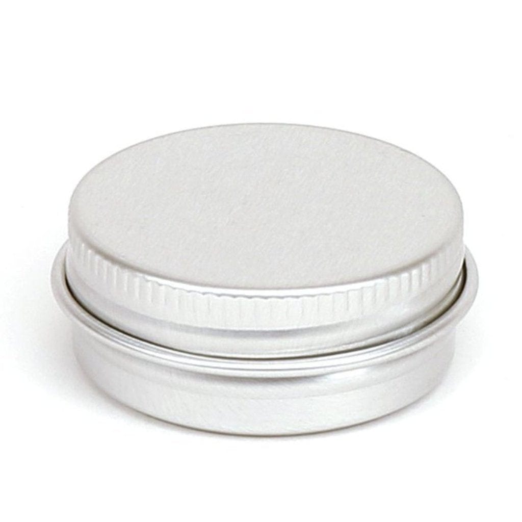 Round Aluminium Tin Container With EPE Lined Screw Lid T9003 - Tinware Direct